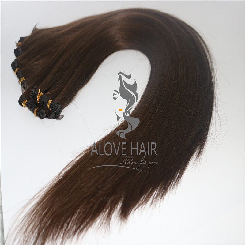 flat weft hair extensions factory in China.jpg